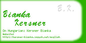 bianka kersner business card